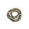 Vintage Signed Florenza Layered Circle Brooch (A4351)