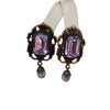 Vintage Kirks Folly Glass Clip Earrings (A4404)