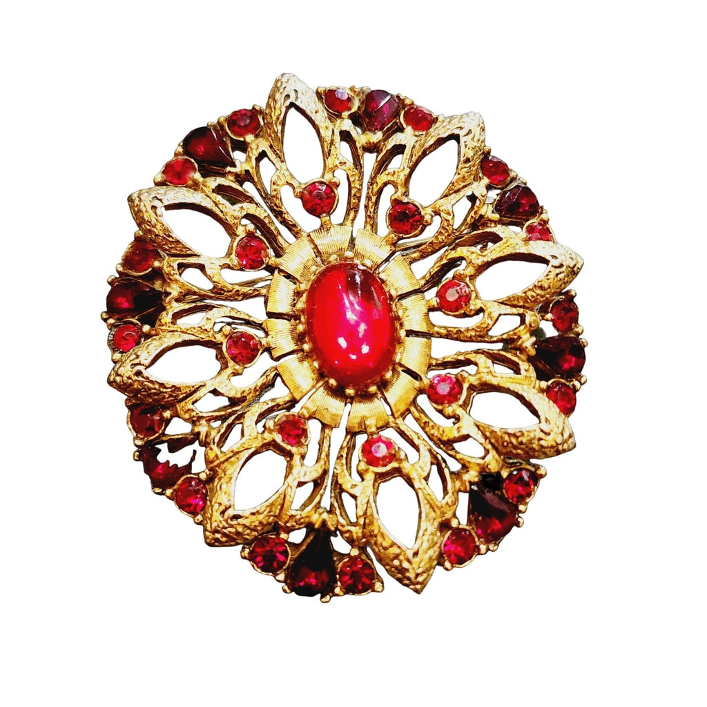 Vintage Signed Florenza Glass Brooch (A4418)