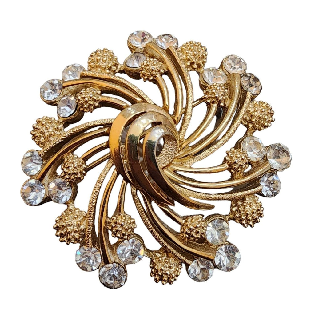 Vintage Signed Trifari Rhinestone Brooch (A1838)