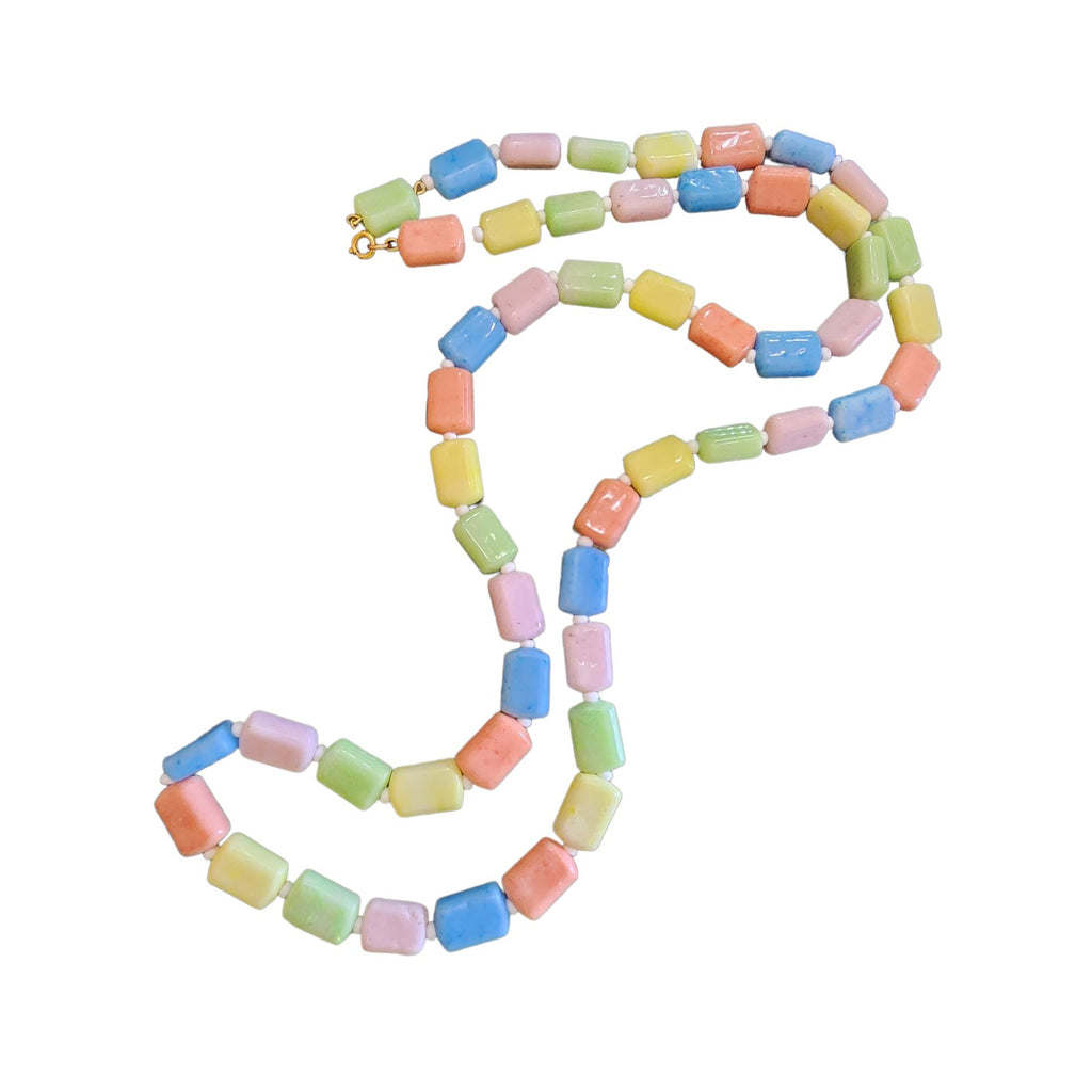 Vintage Bohemian Glass Multicolor Necklace (A1992)