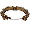 Vintage Amazing Glass Rhinestone Heavy Jeweled Bangle Bracelet (A4384)