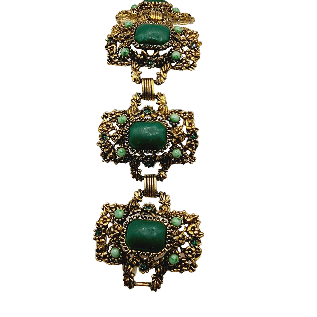 Vintage Selro Style Wide Elaborate Panel Bracelet (A559)