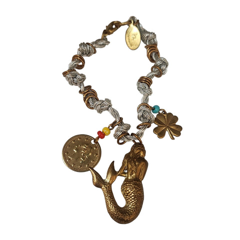 Vintage Apple Jade Molded Resin Buddha Bracelet NOS (A4333)