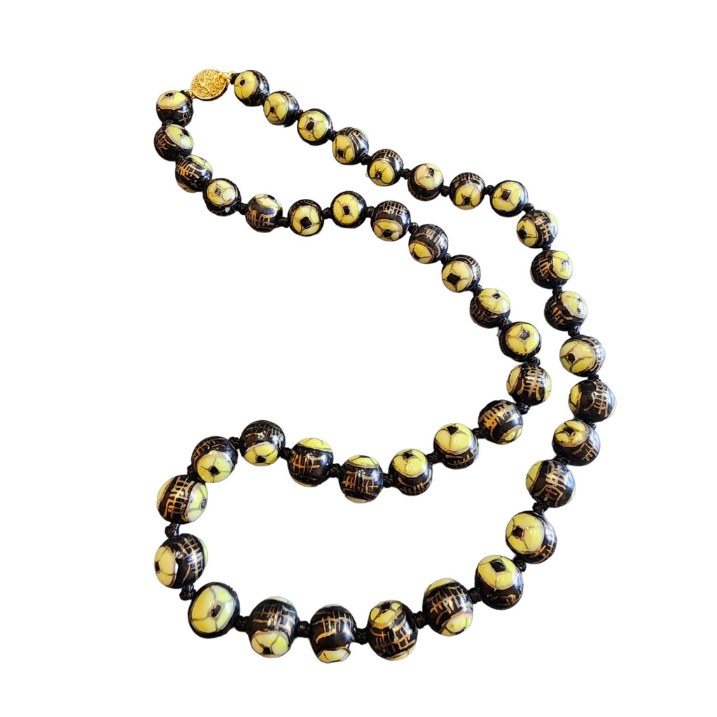 Vintage Chinese Export Cloisonne Beaded Necklace (A2078)