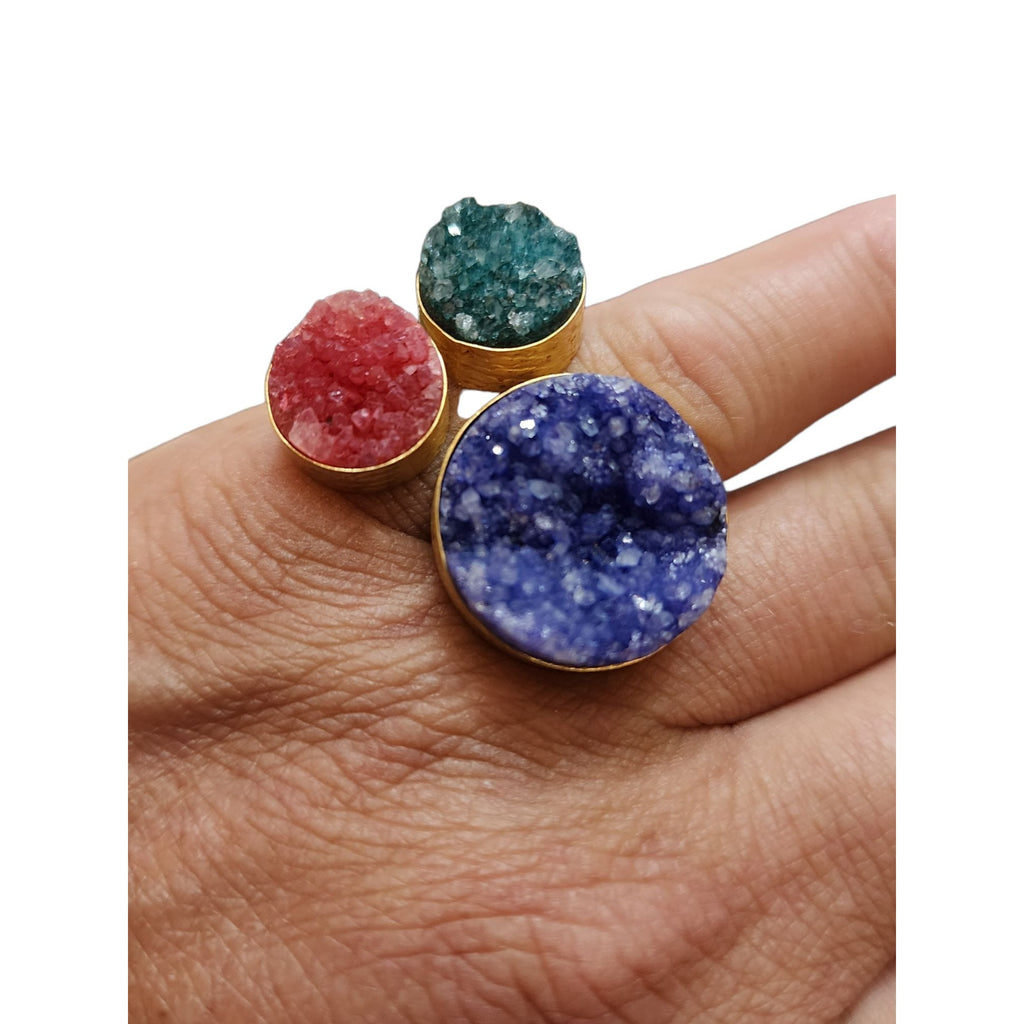 Vintage Druzy Ring Size 7 (A2353)