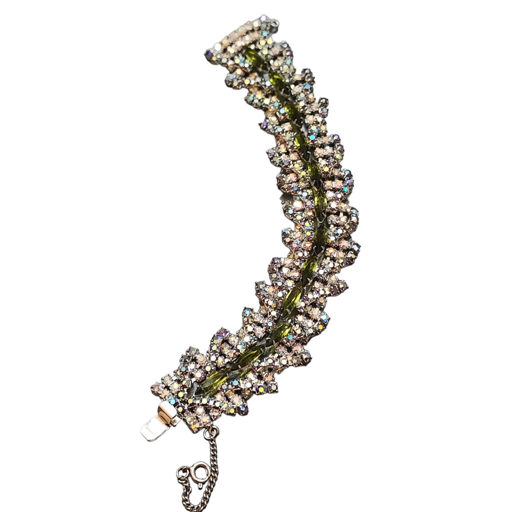 Vintage Amazing Tricolor Dimensional Rhinestone Bracelet (A2345)