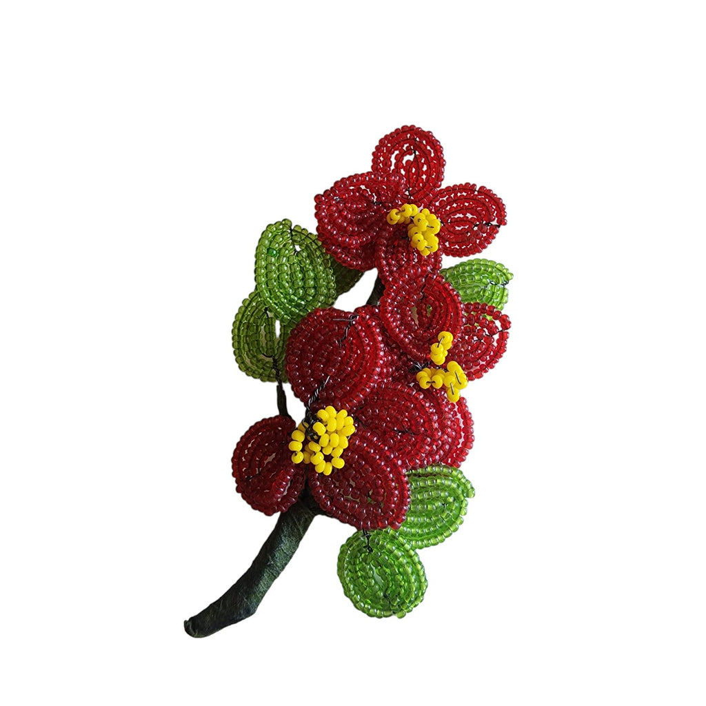 Vintage Beaded Floral Branch Brooch (A1544)