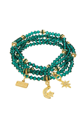 Carnelian Koi Fish Golden Charm Chain Tassel Stretch Bracelet