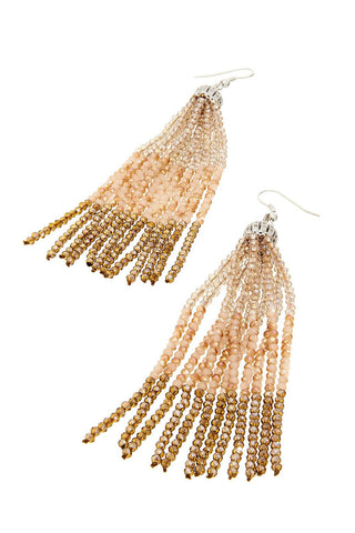 Vintage gold long tassel earrings