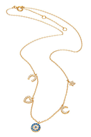 Sprinkled Bar Gold Necklace
