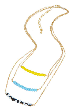 Yellow Stripe Necklace