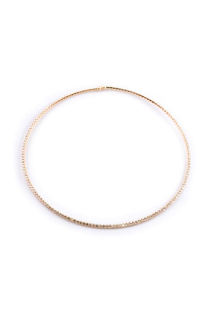 Frosted Gold Choker Necklace