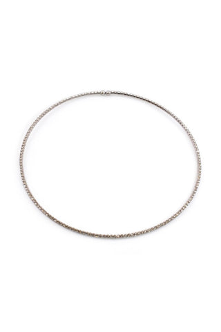 Marshmallow Ring Choker Silver Necklace