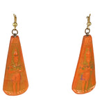 Vintage Neiger Style Czech Egyptian Molded Glass Earrings (A606)
