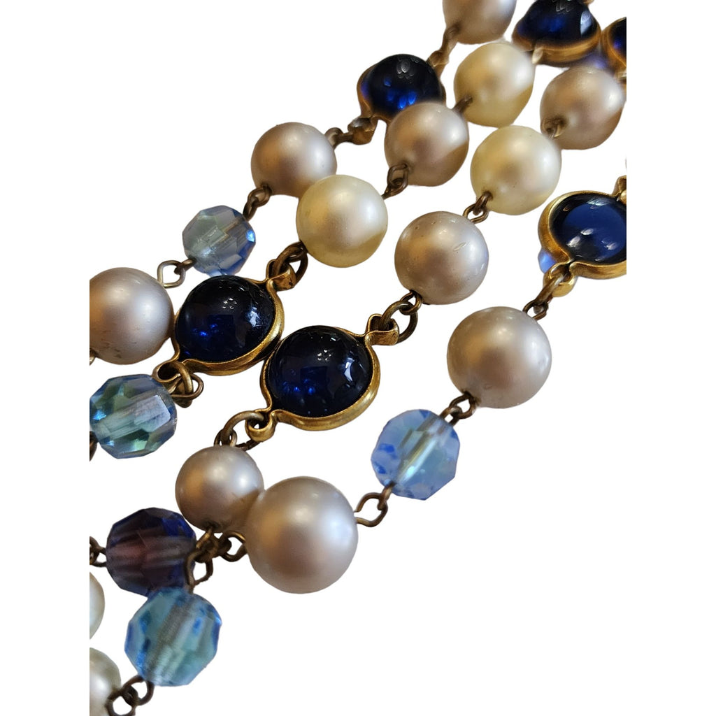 Vintage Signed Marvella Glass & Crystal Bracelet (A2255)