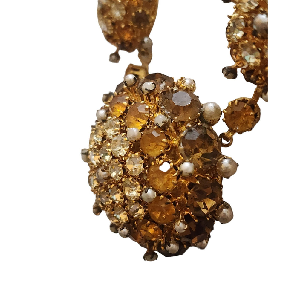 Vintage Spectacular Domed Dimensional Cosmic Blingy Necklace (A3702)