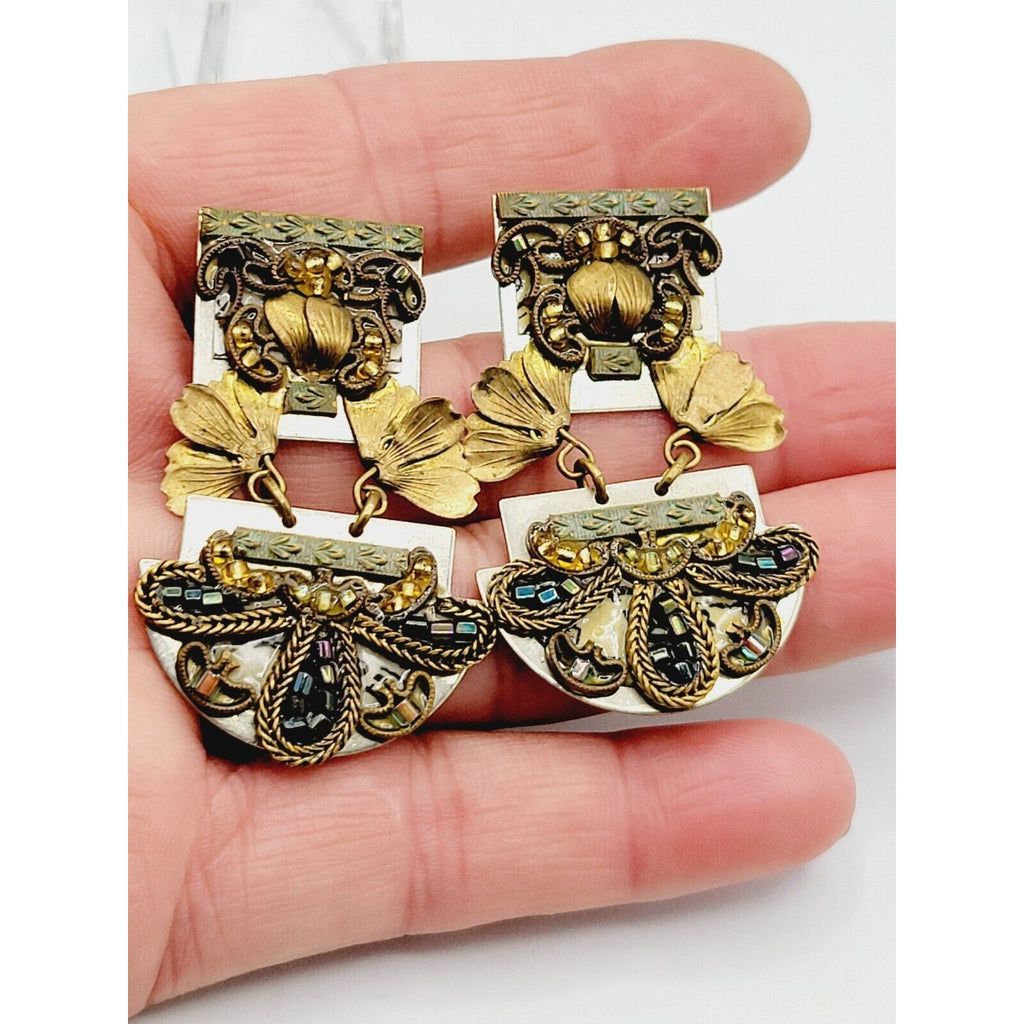 Signed AYALA BAR Israel Designer Pierced Earrings (A140)