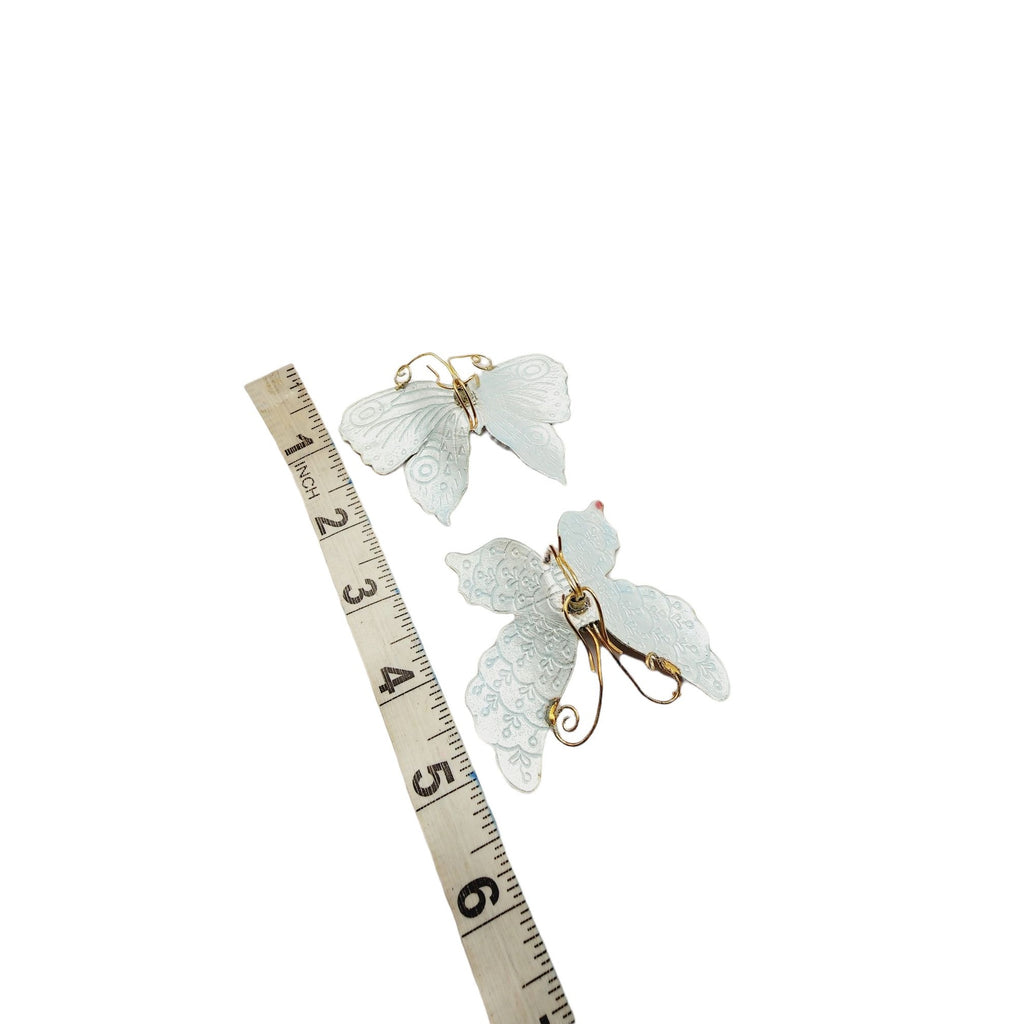 Vintage Enamel on Metal Large Butterfly Decorative Pieces To Wear On Scarf/Hair?