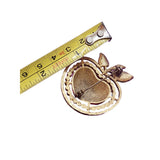 Vintage Marbleized Enamel On Metal Apple Brooch (A2317)