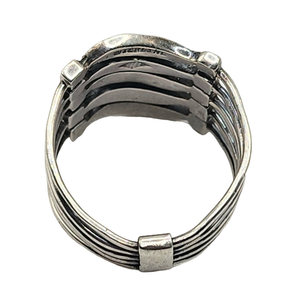 Vintage Sterling Silver Marcasite Ring (A5043)