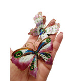Vintage Enamel on Metal Large Butterfly Decorative Pieces To Wear On Scarf/Hair?