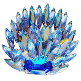 Vintage Spectacular Layered Mirror Coated Rhinestone and Glass Brooch (A1033)