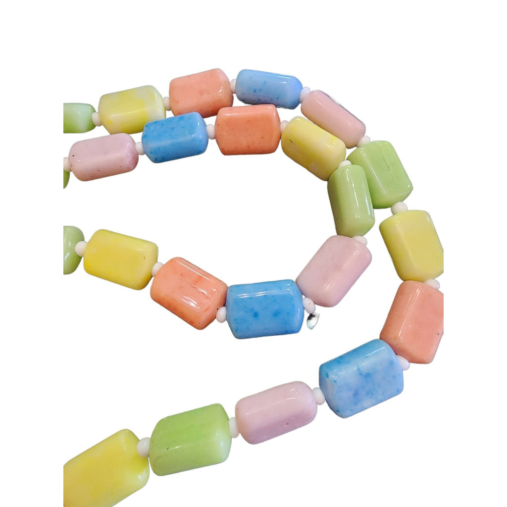 Vintage Bohemian Glass Multicolor Necklace (A1992)