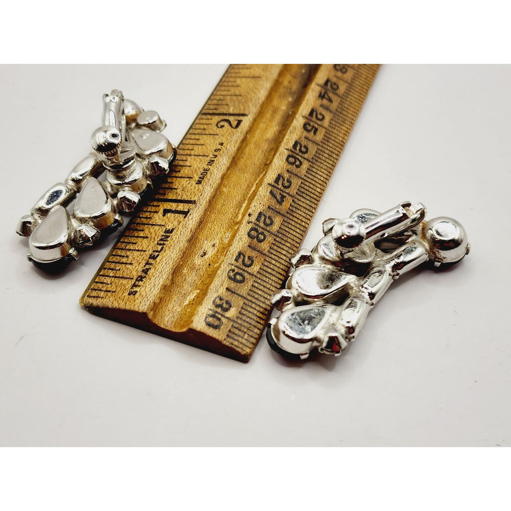 Vintage AB Rhinestone Ear Climber Earrings (A509)