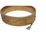 Vintage Dunn Brothers 1/20th 10kt Gold Filled Enamel Bangle Bracelet (A3607)