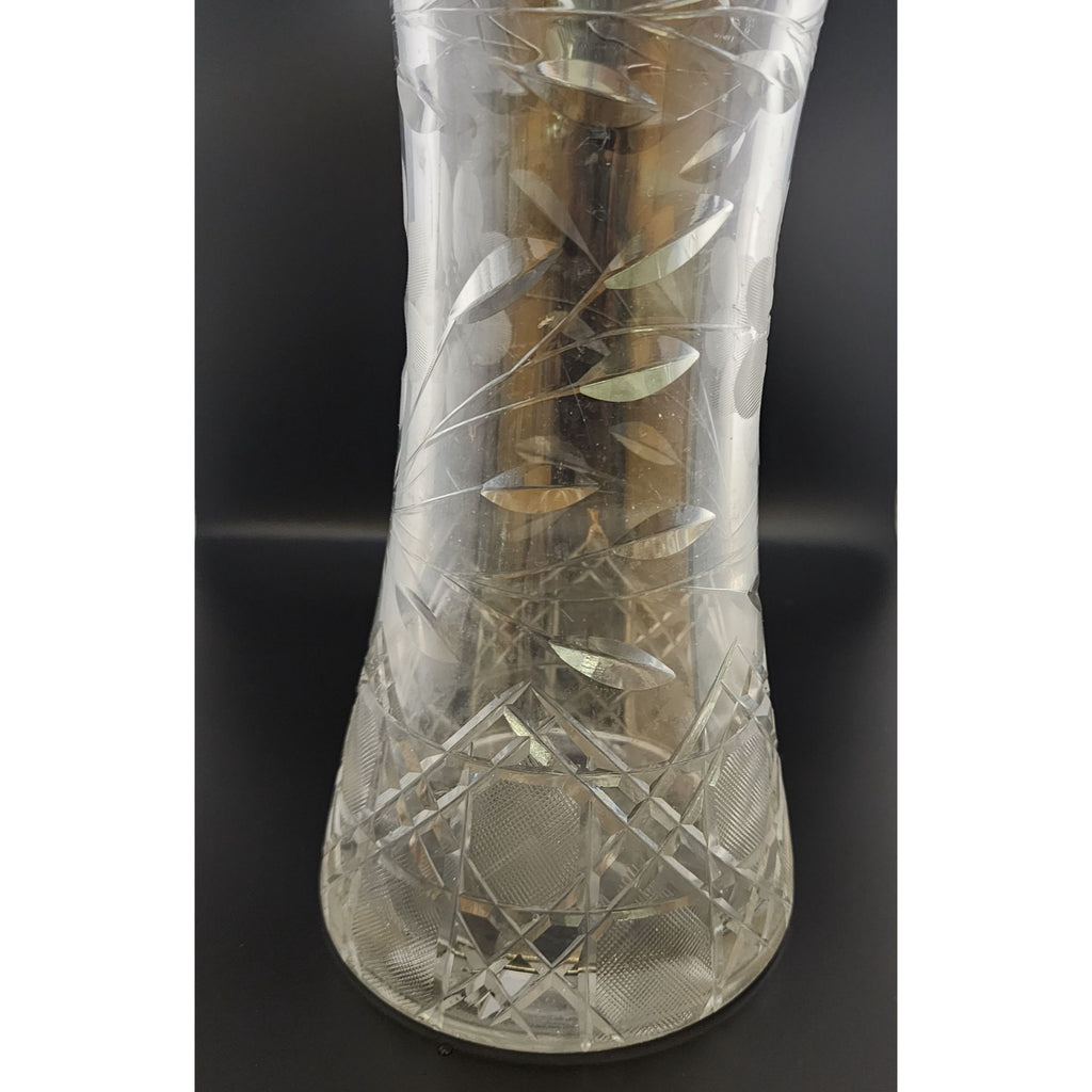 Vintage American Brilliant Crystal Vase (A6262)