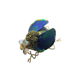 Unusual Vintage Dimensional Hand Done Wire Fabric Bug/Bee Brooch (A2201)