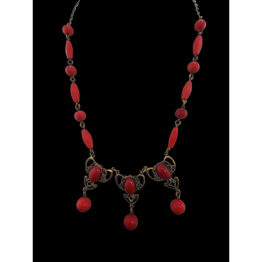 Vintage Stunning Czech Glass Necklace (A3952)