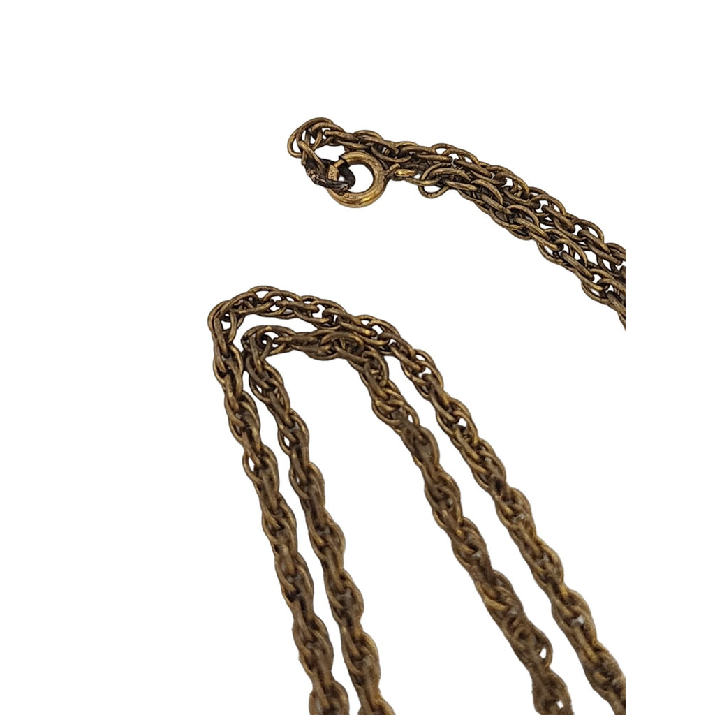 Vintage Egyptian Revival Neiger Style Czech Pendant Necklace (A3365)
