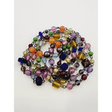 Vintage Assorted Glass Long Colorful Necklace (A3437)