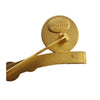 Signed G.N. Buonanno Mid Century Matte Gold and Semi Precious Brooch (A5773)