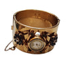 Vintage 12kt Gold Filled Wide Warren Watch Bangle Bracelet (A2189)