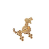 Vintage Unsigned Riveted Rhinestone Poodle Brooch (A4039)