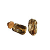 Vintage Rhinestone & Enamel 80s Huggie Style Clip Earrings (A4149)