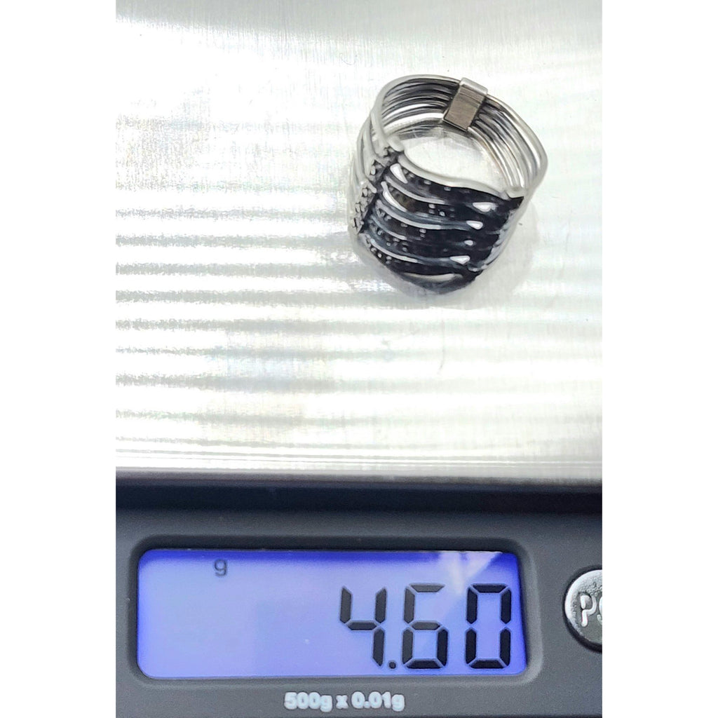 Vintage Sterling Silver Marcasite Ring (A5043)