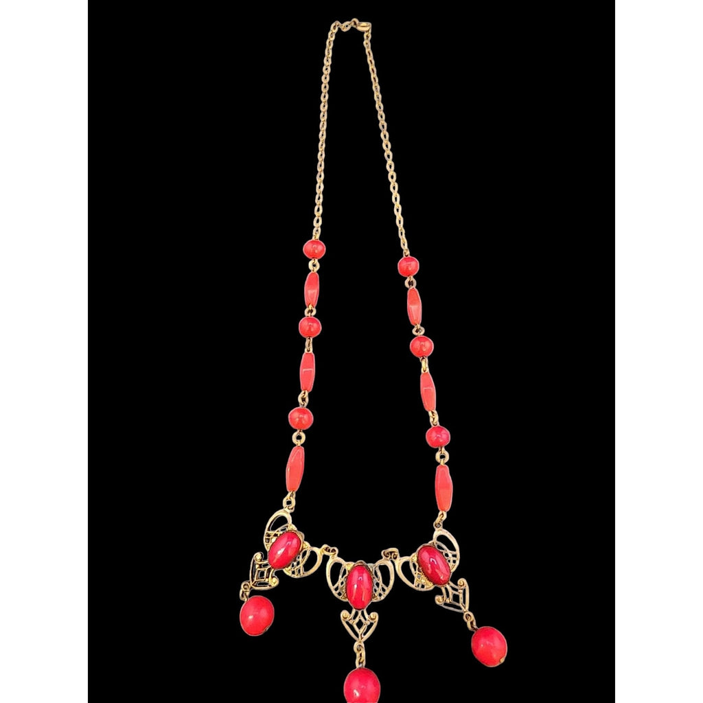 Vintage Stunning Czech Glass Necklace (A3952)