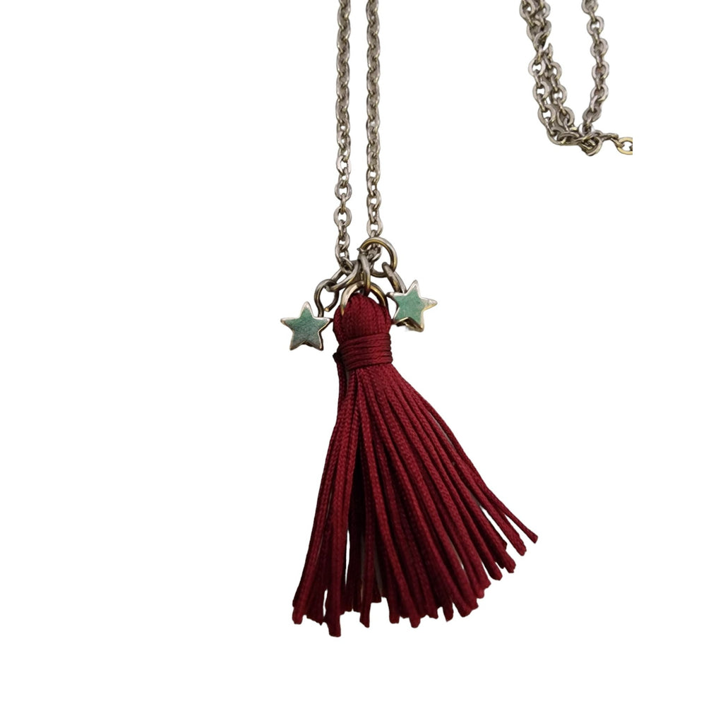 Vintage NOS Bee Charming Dainty Silk Tassel Necklace (A5243)