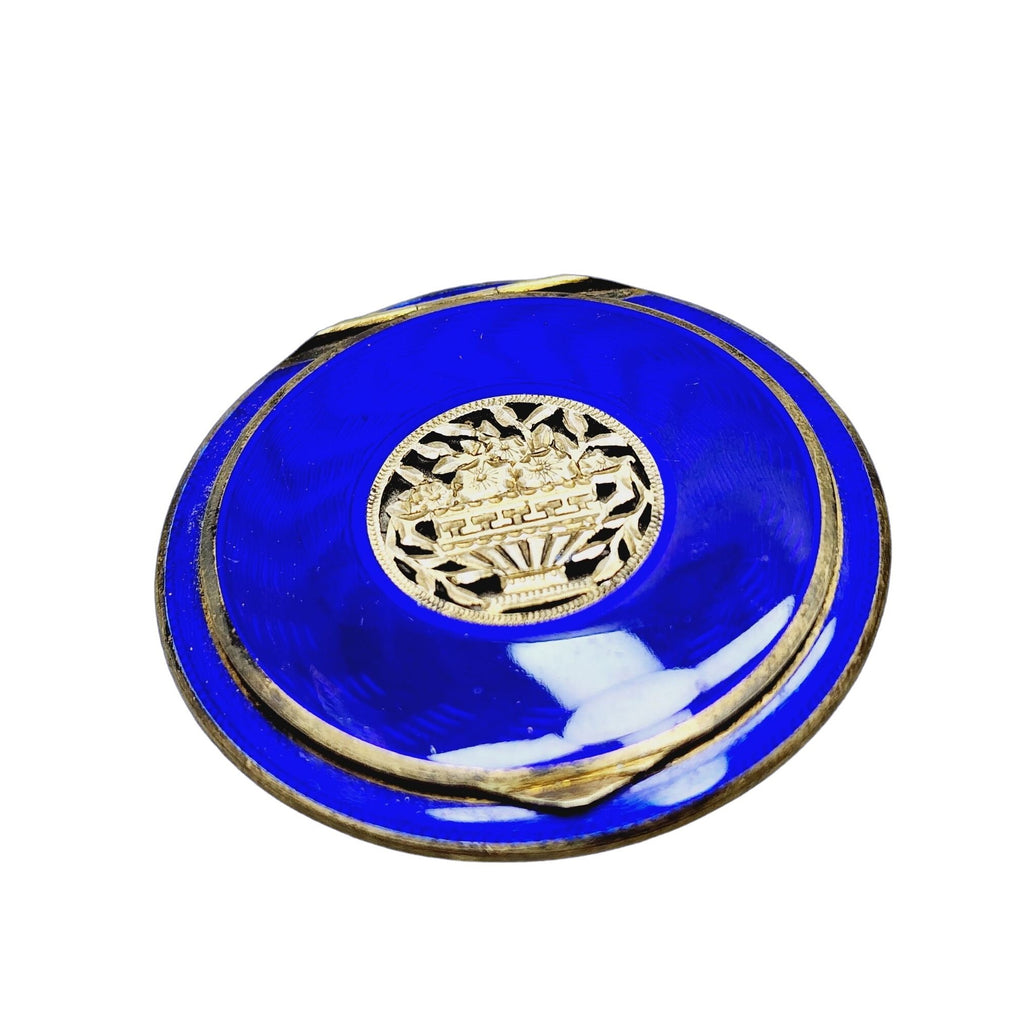 Vintage Deco 20s Enameled Compact (A1040)