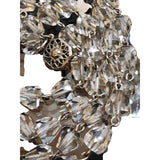Antique Unique Cut Multi Faceted Double Crystal Necklace (A1842)