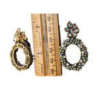Vintage Pretty Haskellesque Style Hand Wired Rhinestone Earrings (A1835)