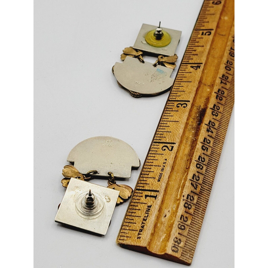 Signed AYALA BAR Israel Designer Pierced Earrings (A140)