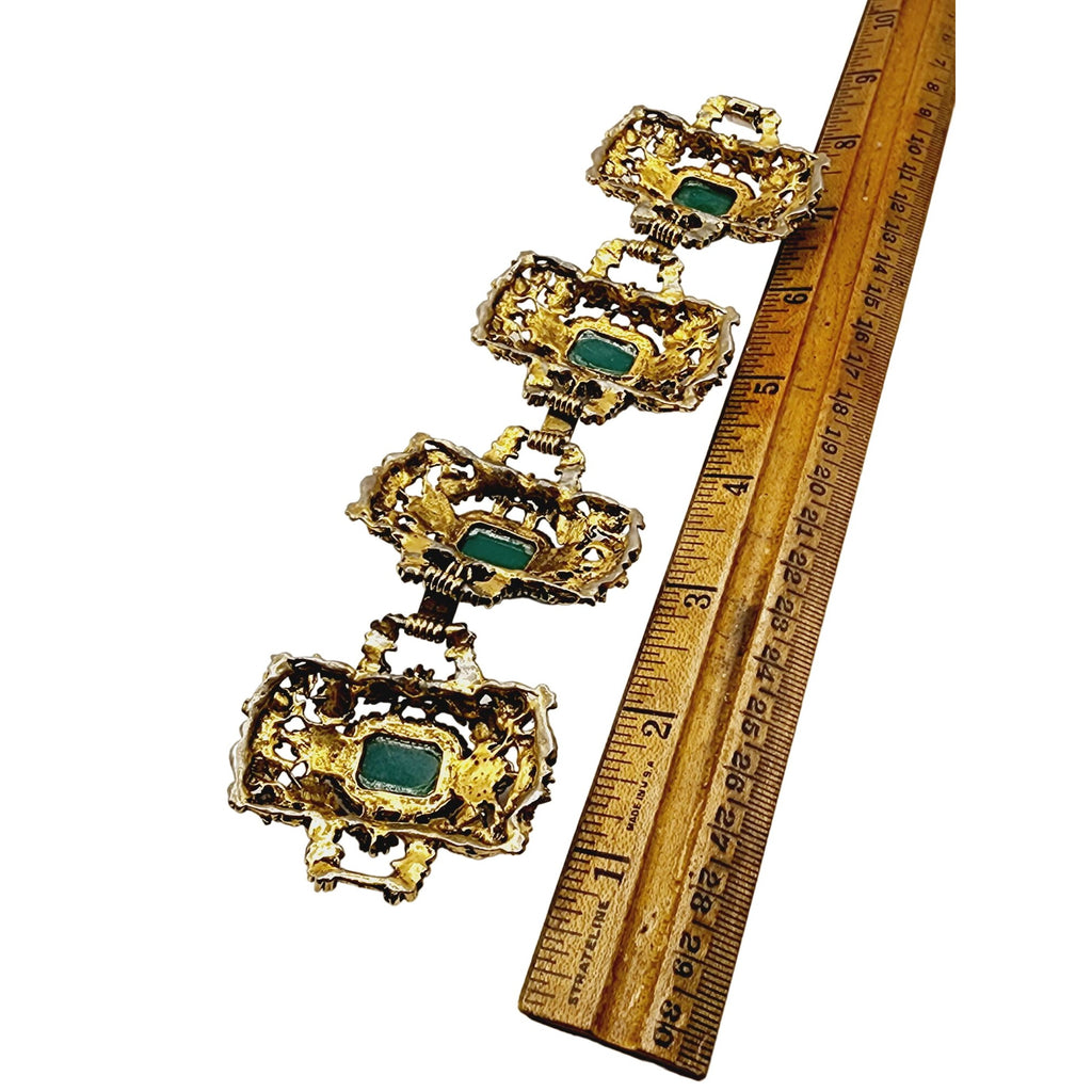 Vintage Selro Style Wide Elaborate Panel Bracelet (A559)