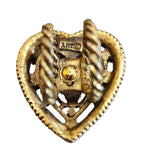 Vintage Signed ART Arthur Pepper Adjustable Heart Ring (A2074)