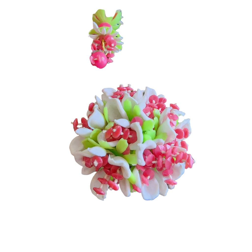Vintage Fruit Salad Flower Demi Parure Set (A1709)