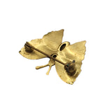 Vintage Enamel on Brass Butterfly Brooch (A665)